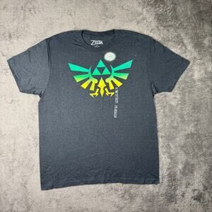 Legend of Zelda Triforce T Shirt Mens Large Gray Official Nintendo Licensed